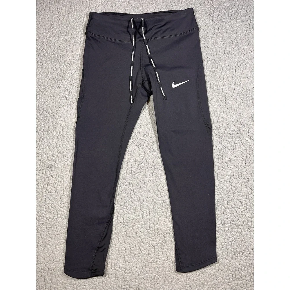 Nike Women's Power Epic Lux Running‎ Tights Capris Black Size S Tight Fit 890323